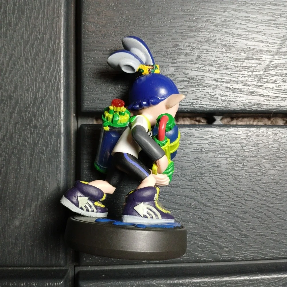 Used Blue‎ Inkling Boy Amiibo Nintendo Switch Splatoon Figurine - VG1